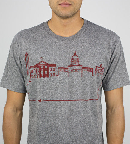 WASHINGTON DC • Burgundy on Grey