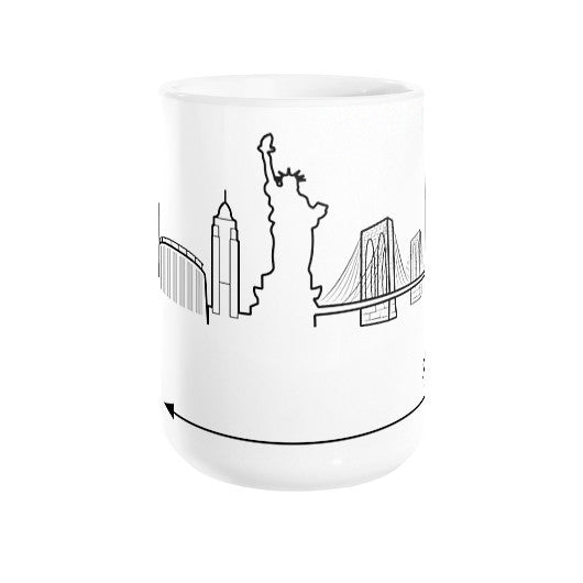 New York City Skyline Coffee Mug 15oz - OutlineTheSky
