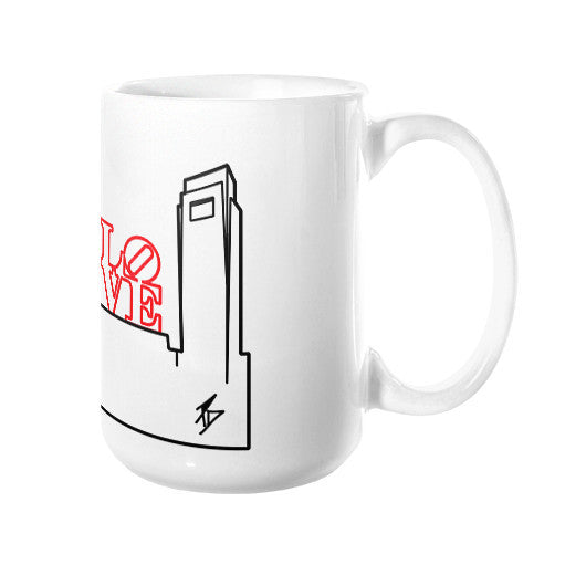 Philadelphia Skyline Coffee Mug 15oz - OutlineTheSky
