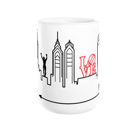Philadelphia Skyline Coffee Mug 15oz - OutlineTheSky